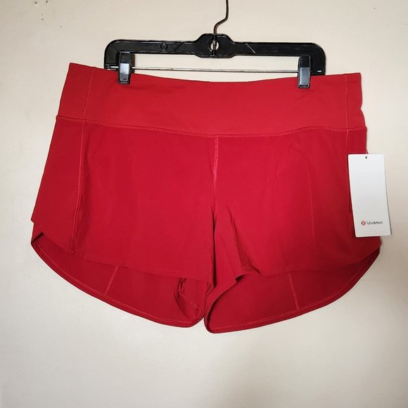 lululemon athletica Pants - NWT LULULEMON Speed Up Mid-Rise Lined Short 4" - Red - Size 14